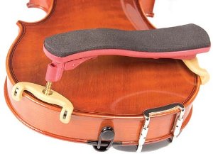 Kun Collapsible Mini Red Shoulder Rest for 1/16 - 1/4 Violin